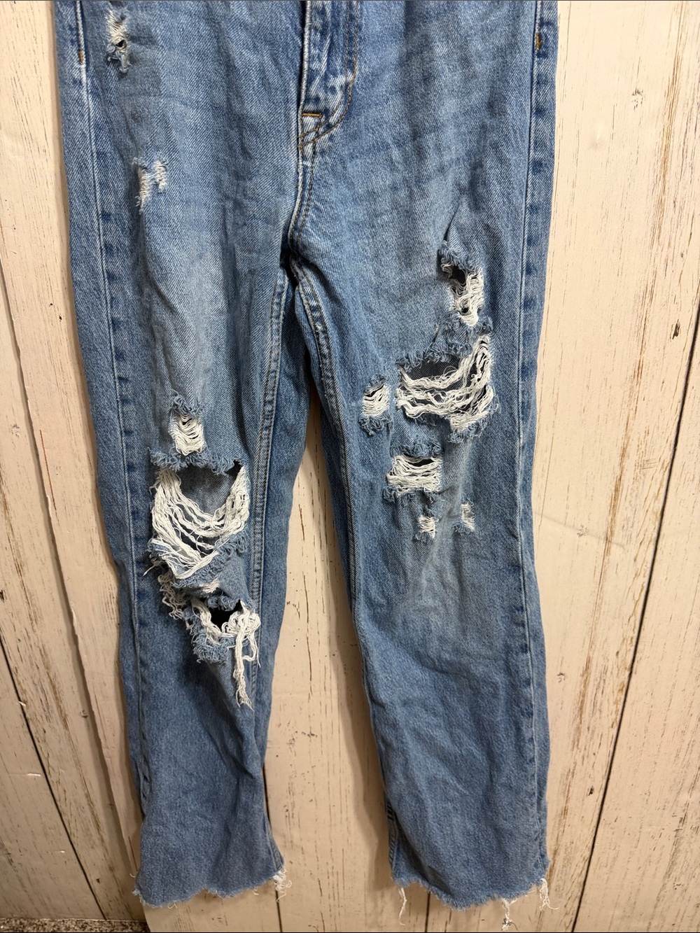 Zara THE 90'S FULL LENGTH Distressed Jeans - Picture 5 of 9